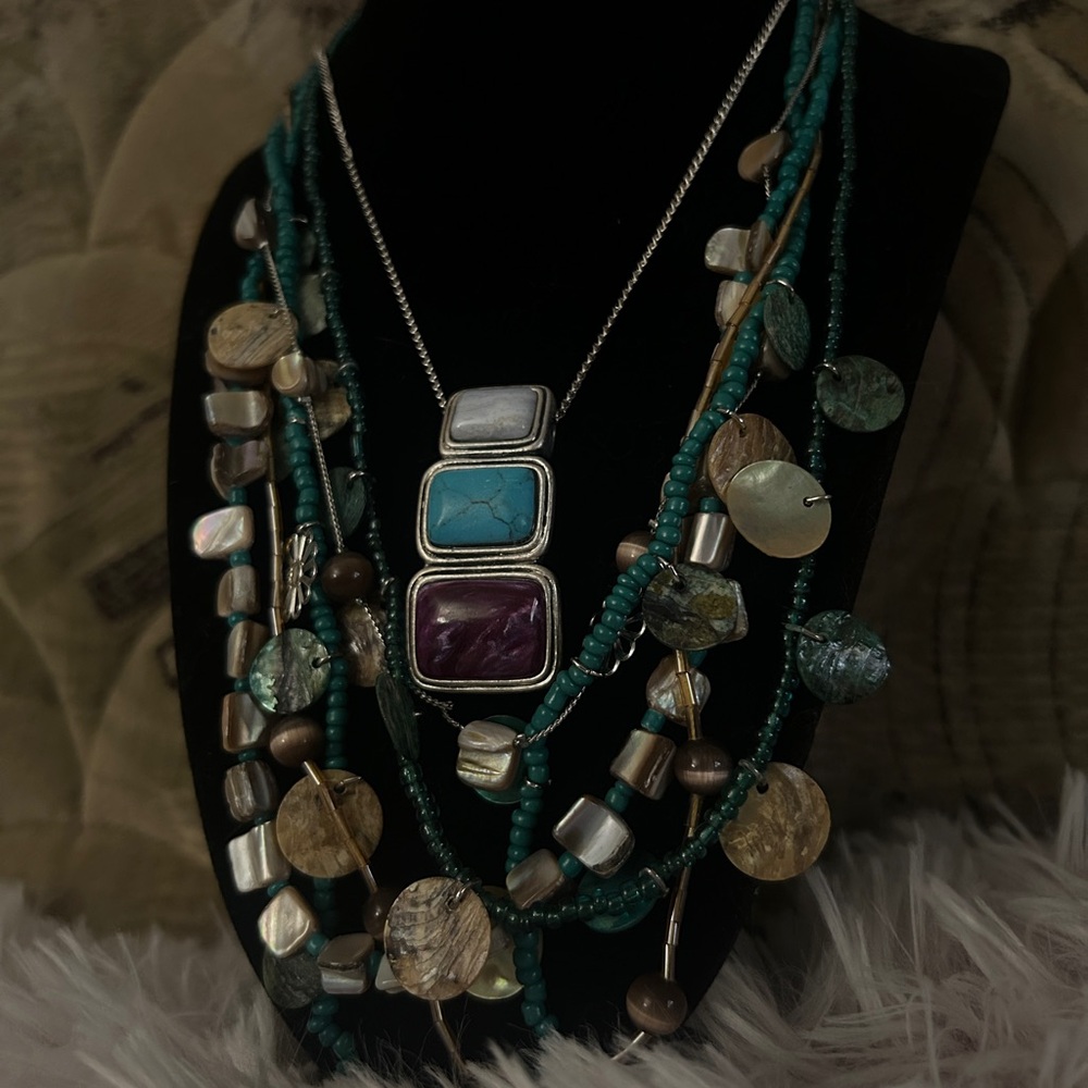 Lia Sophia Pendant Necklace + Beach Necklace